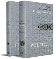 De politica hominum societate libri tres / O obywatelskiej społeczności ludzi księgi trzy. Autor: Aron Aleksander Olizarowski. SmakLiter.pl Okładka książki De politica hominum societate libri tres / O obywatelskiej społeczności ludzi księgi trzy