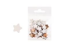 Opakowanie Dekoracja drewniana 36szt Gwiazda mała