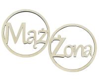 Opakowanie Dekoracja drewniana mąż i żona 42cm