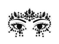 Opakowanie Dekoracja na twarz Kryształki czarne 15x9cm