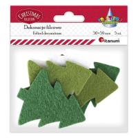 Opakowanie Dekoracja z filcu choinki 5,9x5cm 5szt.WFD-001