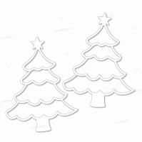 Opakowanie Dekoracja zimowa ażurowa - choinki x2