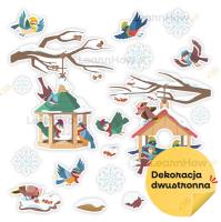 Opakowanie Dekoracja zimowa - Karmniki na gałęzi 19el