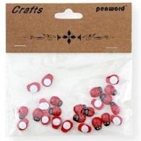 Opakowanie Dekoracje drewniane biedronki 8x11mm 24szt