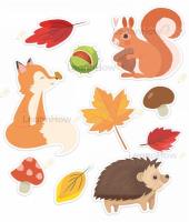 Opakowanie Dekoracje jesienne - Leśne zwierzątka 10el