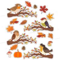 Opakowanie Dekoracje jesienne - ptaszki na gałęzi A3 14szt