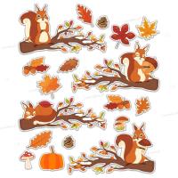 Opakowanie Dekoracje jesienne - wiewiórki na gałęzi A3 14szt