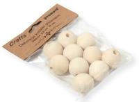 Opakowanie Dekoracje koraliki drewniane 25mm 10szt