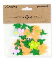 Opakowanie Dekoracje materiałowe kwiatki 20x35mm 20szt