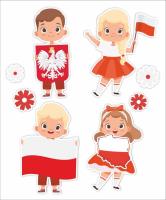 Opakowanie Dekoracje okienne dwustr. - Patriotyczne.. 02 8szt