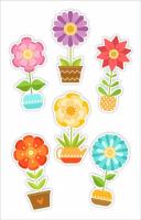 Opakowanie Dekoracje okienne dwustrone - Kwiatki... 6szt