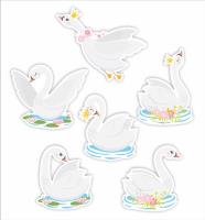 Opakowanie Dekoracje okienne dwustrone - Łabędzie 01 6szt