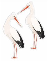 Opakowanie Dekoracje okienne dwustronne - Bociany 01 2szt