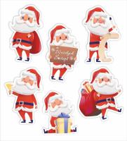 Opakowanie Dekoracje okienne dwustronne - Mikołaje 02 6szt