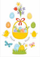 Opakowanie Dekoracje okienne dwustronne wielkanocne 13szt