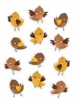 Opakowanie Dekoracje okienne dwustronne - Wróble 01 12szt