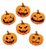 Opakowanie Dekoracje okienne Halloween - Dynie małe 6szt