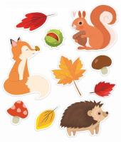 Opakowanie Dekoracje okienne jesienne-Leśne Zwierzątka 10szt