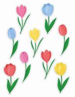 Opakowanie Dekoracje okienne wiosenne - Tulipany 01 9szt