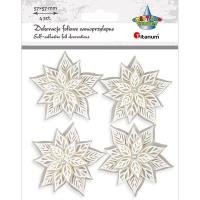 Opakowanie Dekoracje samoprzylepne 3D poinsencje białe 4szt