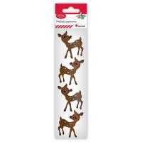 Opakowanie Dekoracje samoprzylepne 3D renifery 4szt