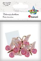 Opakowanie Dekoracje samoprzylepne motyle 38x23mm 4szt