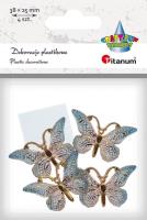 Opakowanie Dekoracje samoprzylepne motyle 38x23mm 4szt