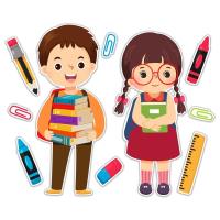 Opakowanie Dekoracje szkolne - Dzieci szkolne XXL 10el