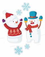 Opakowanie Dekoracje zimowe duże - Bałwanki 02 6el