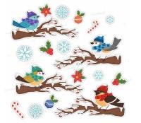 Opakowanie Dekoracje zimowe - Ptaszki na gałęzi 18el