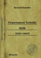 Okładka książki Departament Techniki MSW (1971-1990)