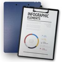 Opakowanie Deska z klipem A4 Morandi granatowa PENMATE