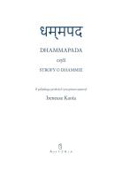 Okładka książki Dhammapada czyli Strofy o Dhammie