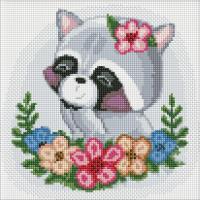 Opakowanie Diamentowa mozaika bez ramy - Szop kwiatowy 30x30