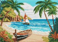 Opakowanie Diamentowa mozaika bez ramy -Wybrzeże oceanu 30x40