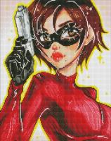 Opakowanie Diamentowa mozaika - Dziewczyna-agent 40x50cm