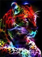 Opakowanie Diamentowa mozaika Kolorowy jaguar 60807