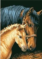 Opakowanie Diamentowa mozaika Koń ze źrebakiem nad sianem NO-1007774