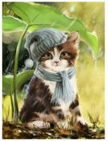 Opakowanie Diamentowa mozaika kotek w czapce NO-1008281