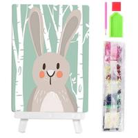 Opakowanie Diamentowa mozaika królik w brzózkach +sztaluga NO-1007260