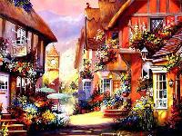 Opakowanie Diamentowa mozaika Londyn malownicza uliczka 60681