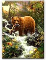 Opakowanie Diamentowa mozaika niedźwiedź nad strumieniem NO-1008649