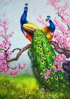 Opakowanie Diamentowa mozaika Pawie na gałęzi NO-1004946