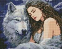 Opakowanie Diamentowa mozaika - Pod opieką wilka 40x50cm