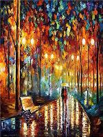 Opakowanie Diamentowa mozaika Spacer w deszczowy jesienny wieczór 60677