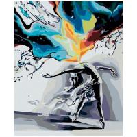 Opakowanie Diamentowa mozaika tancerka czarno biała kolorowy ogień NO-1007736