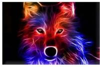 Opakowanie Diamentowa mozaika Wilk świetlna kolorowa zjawa NO-1007292