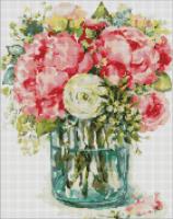 Opakowanie Diamentowa mozaika - Wykwintne piwonie 40x50cm