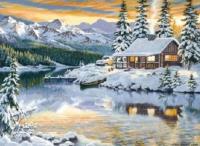 Opakowanie DIAMENTOWA MOZAIKA ZIMA CHATA ZAŚNIEŻONA W GÓRACH NO-2000741