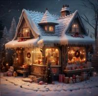 Opakowanie DIAMENTOWA MOZAIKA ZIMA SKLEPIK Z PREZENTAMI NO-2000140